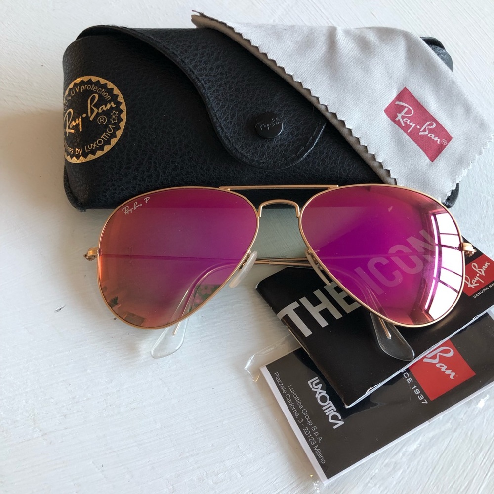 Mirrored Polarized Aviator Sunglasses
